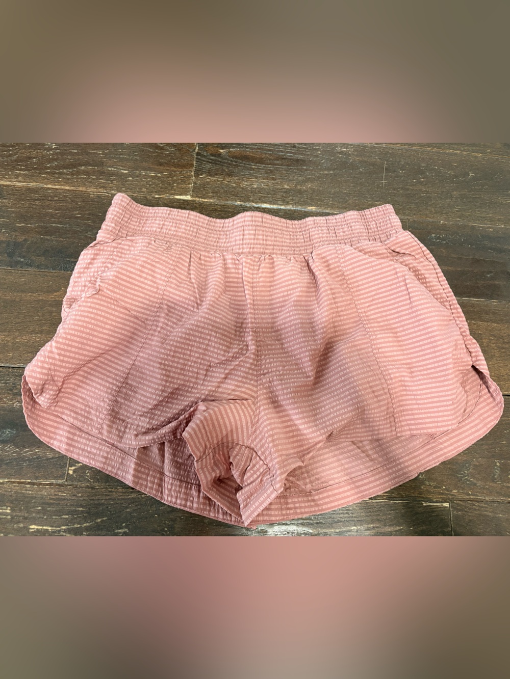 Avia Pink Striped Women’s Athletic Shorts
